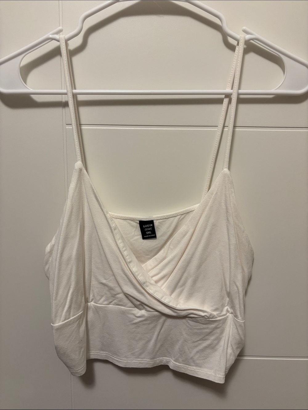 SHEIN White Wrap-Front Spaghetti Strap Camisole